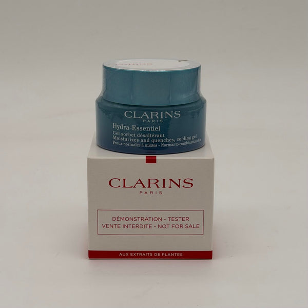 WHOLESALE CLARINS HYDRA-ESSENTIEL MOISTURIZES AND QUENCHES COOLING GEL FOR NORMAL TO COMBINATION SKIN TESTER BOX 1.7 OZ - 24 PIECE LOT