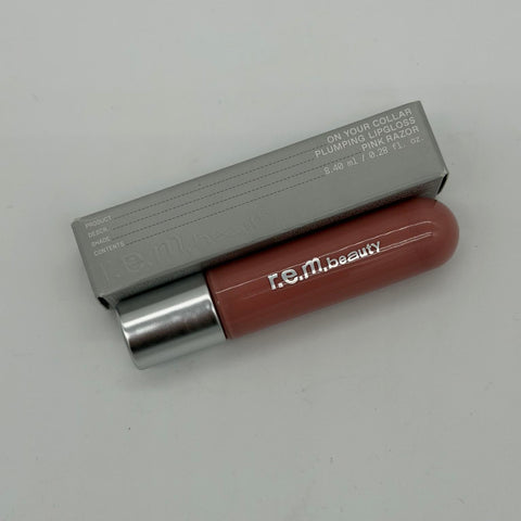 WHOLESALE R.E.M. BEAUTY ON YOUR COLLAR PLUMPING LIP GLOSS 0.28 OZ - PINK RAZOR - 42 PIECE LOT