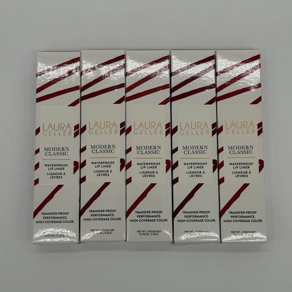 WHOLESALE LAURA GELLER MODERN CLASSIC WATERPROOF LIP LINER PACKAGE #1 - 5 COLORS ASSORTED - 50 PIECE LOT