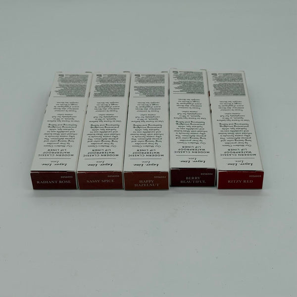 WHOLESALE LAURA GELLER MODERN CLASSIC WATERPROOF LIP LINER PACKAGE #1 - 5 COLORS ASSORTED - 50 PIECE LOT