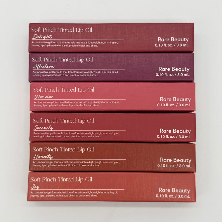 WHOLESALE RARE BEAUTY SOFT PINCH TINTED LIP OIL PACKAGE #7 - ASSORTED COLORS - 48 PIECE LOT