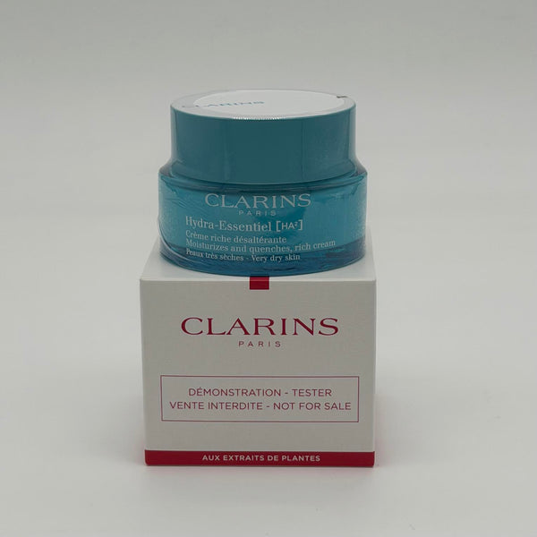 WHOLESALE CLARINS HYDRA-ESSENTIEL MOISTURIZES AND QUENCHES RICH CREAM FOR VERY DRY SKIN TESTER BOX 1.7 OZ - 48 PIECE LOT