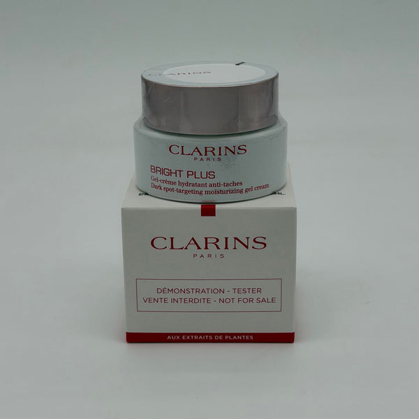 WHOLESALE CLARINS BRIGHT PLUS DARK SPOT-TARGETING MOISTURIZING GEL CREAM TESTER BOX 1.7 OZ - 48 PIECE LOT