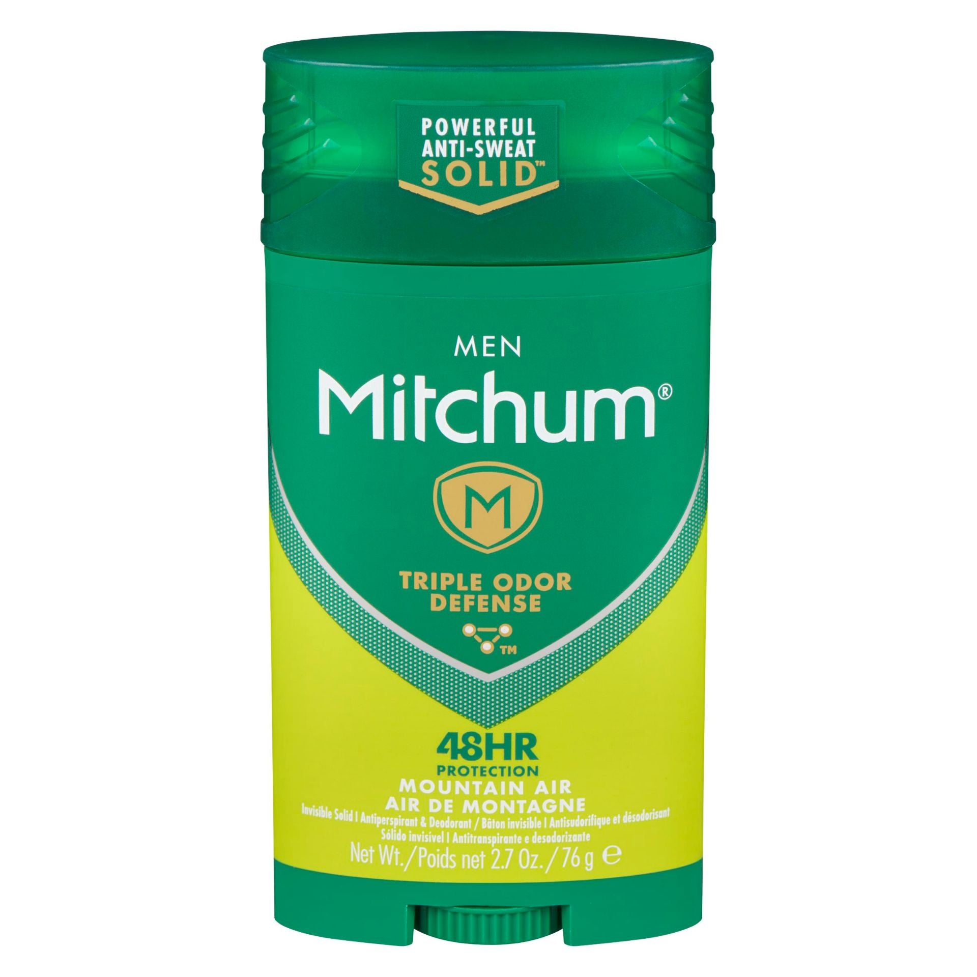 WHOLESALE MITCHUM TRIPLE ODOR DEFENSE 48HR PROTECTION INVISIBLE SOLID ANTIPERSPIRANT & DEODORANT 2.7 OZ - MOUNTAIN AIR - 48 PIECE LOT