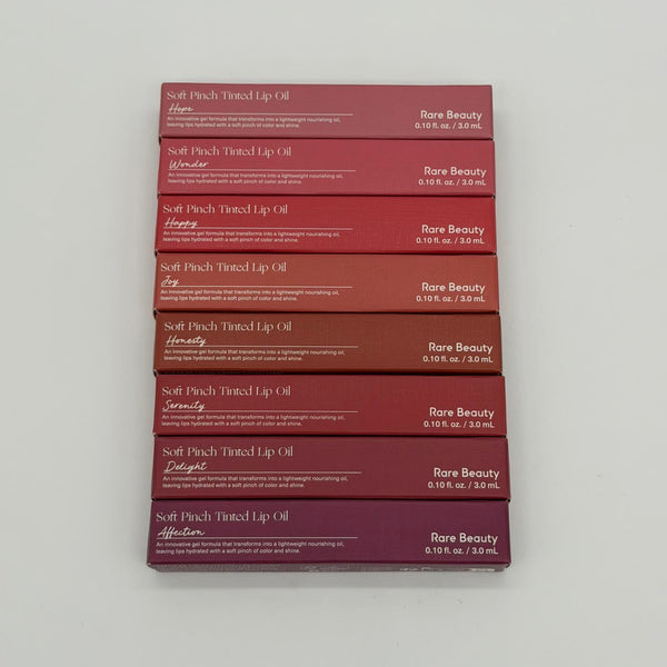 WHOLESALE RARE BEAUTY SOFT PINCH TINTED LIP OIL PACKAGE #6 - ASSORTED COLORS - 48 PIECE LOT