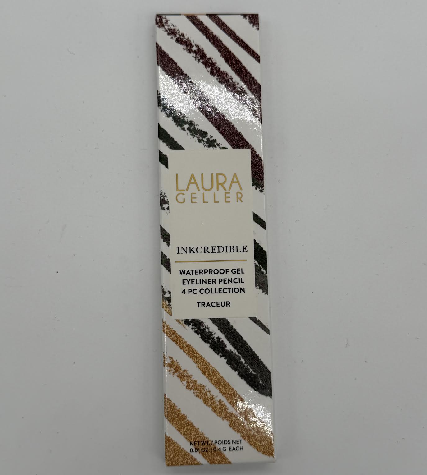 WHOLESALE LAURA GELLER INKCREDIBLE WATERPROOF GEL EYELINER PENCIL 4 PIECE SET - 48 PIECE LOT