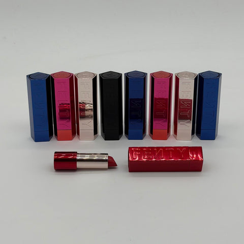 WHOLESALE FENTY ICON SEMI-MATTE LIPSTICK WITH CASE 0.135 OZ UNBOXED - ASSORTED COLORS - 50 PIECE LOT