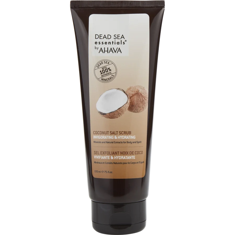 WHOLESALE AHAVA DEAD SEA ESSENTIALS COCONUT SALT SCRUB 7.5 OZ - 48 PIECE LOT