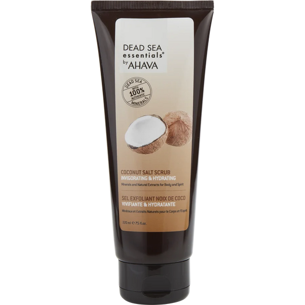 WHOLESALE AHAVA DEAD SEA ESSENTIALS COCONUT SALT SCRUB 7.5 OZ - 48 PIECE LOT