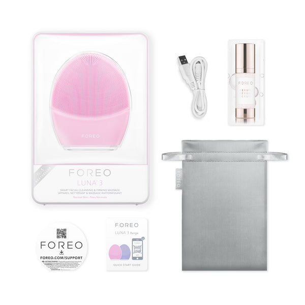 WHOLESALE FOREO LUNA 3 SMART FACIAL CLEANSING & FIRMING MASSAGE DEVICE FOR NORMAL SKIN - PINK - 48 PIECE LOT