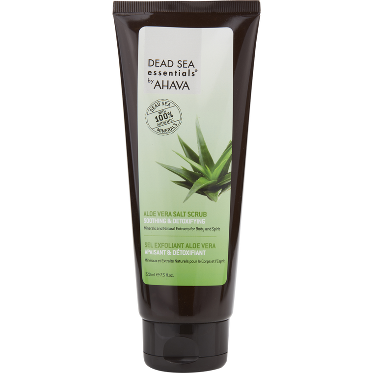 WHOLESALE AHAVA DEAD SEA ESSENTIALS ALOE VERA SALT SCRUB 7.5 OZ - 48 PIECE LOT
