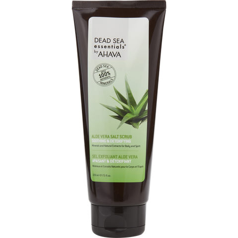 WHOLESALE AHAVA DEAD SEA ESSENTIALS ALOE VERA SALT SCRUB 7.5 OZ - 48 PIECE LOT