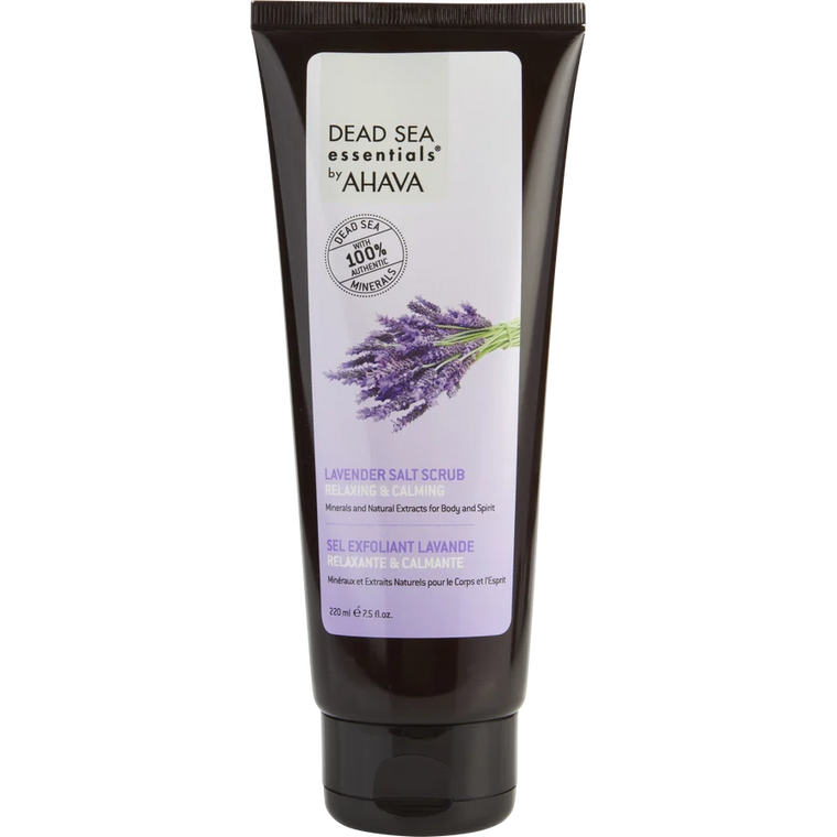 WHOLESALE AHAVA DEAD SEA ESSENTIALS LAVENDER SALT SCRUB 7.5 OZ - 48 PIECE LOT