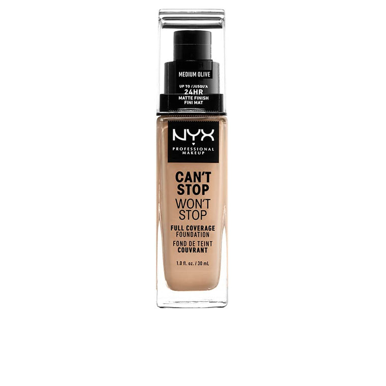 WHOLESALE NYX CAN'T STOP WON'T STOP FULL COVERAGE FOUNDATION 1 OZ - MEDIUM OLIVE 09 - 72 PIECE LOT