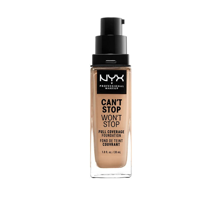 WHOLESALE NYX CAN'T STOP WON'T STOP FULL COVERAGE FOUNDATION 1 OZ - TRUE BEIGE 08 - 72 PIECE LOT