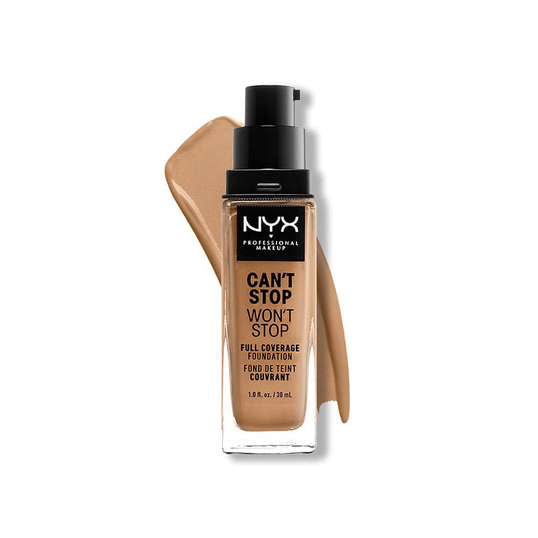 WHOLESALE NYX CAN'T STOP WON'T STOP FULL COVERAGE FOUNDATION 1 OZ - CAMEL 12.5 - 72 PIECE LOT