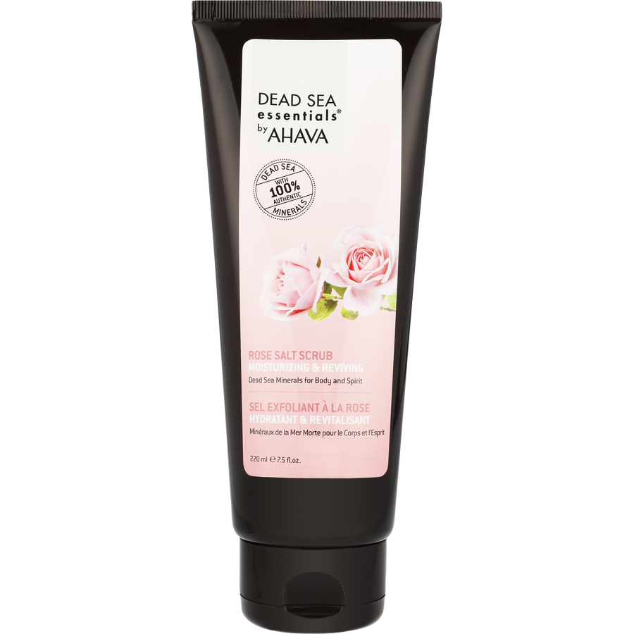 WHOLESALE AHAVA DEAD SEA ESSENTIALS ROSE SALT SCRUB 7.5 OZ - 48 PIECE LOT