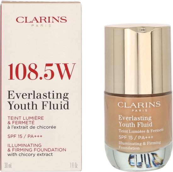 WHOLESALE CLARINS EVERLASTING YOUTH FLUID ILLUMINATING & FIRMING FOUNDATION 1 OZ - 108.5W - 48 PIECE LOT