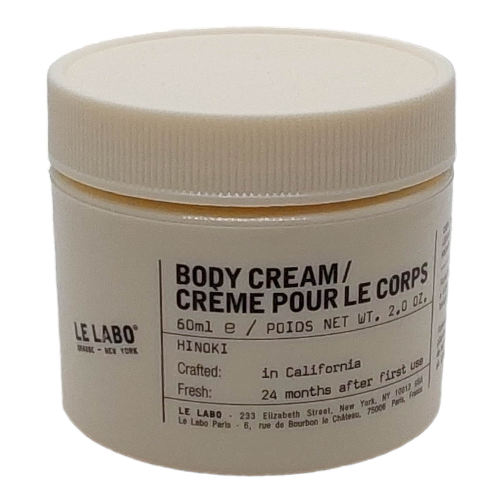 WHOLESALE LE LABO HINOKI BODY CREAM 2 OZ - 48 PIECE LOT