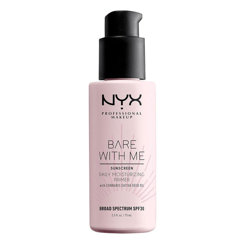 WHOLESALE NYX BARE WITH ME SUNSCREEN DAILY MOISTURIZING FACE PRIMER WITH CANNABIS SATIVA SEED OIL SPF 30, 2.5 OZ - 48 PIECE LOT