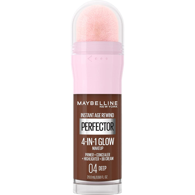 WHOLESALE MAYBELLINE INSTANT AGE REWIND PERFECTOR 4-IN-1 GLOW MAKEUP 0.68 OZ - DEEP 04 - 72 PIECE LOT