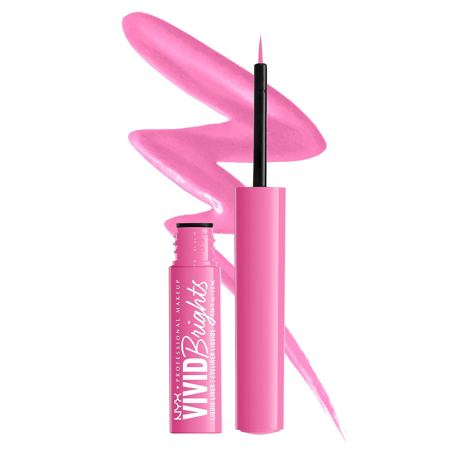 WHOLESALE NYX VIVID BRIGHTS MATTE LIQUID EYELINER 0.06 OZ - DON'T PINK TWICE - 72 PIECE LOT