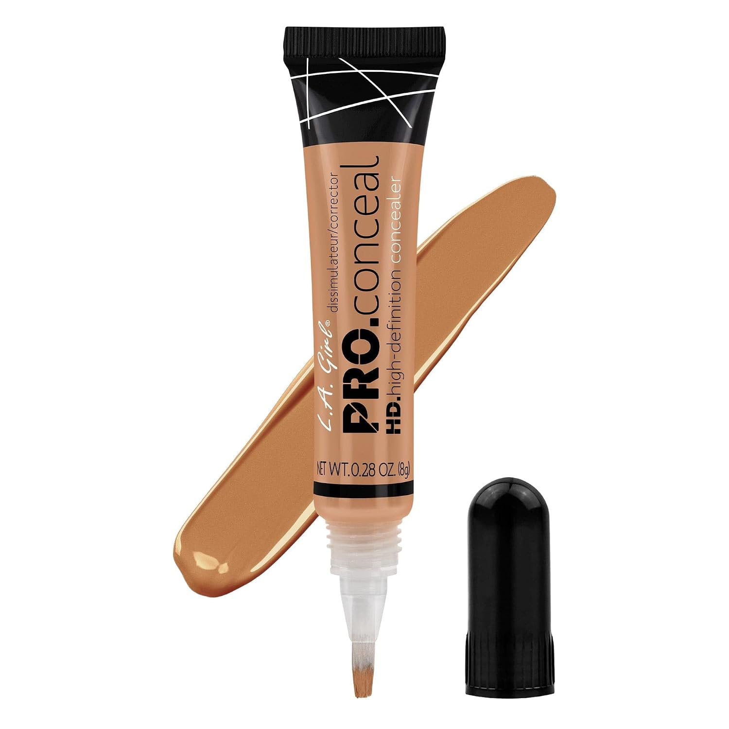 WHOLESALE L.A. GIRL PRO CONCEALER HD HIGH-DEFINITION CONCEALER 0.28 OZ - MEDIUM BEIGE - 72 PIECE LOT