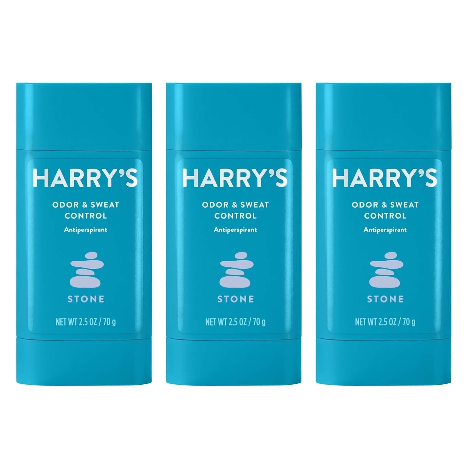 WHOLESALE HARRY'S ODOR & SWEAT CONTROL ANTIPERSPIRANT DEODORANT 2.5 OZ (PACK OF 3) - STONE - 48 PIECE LOT