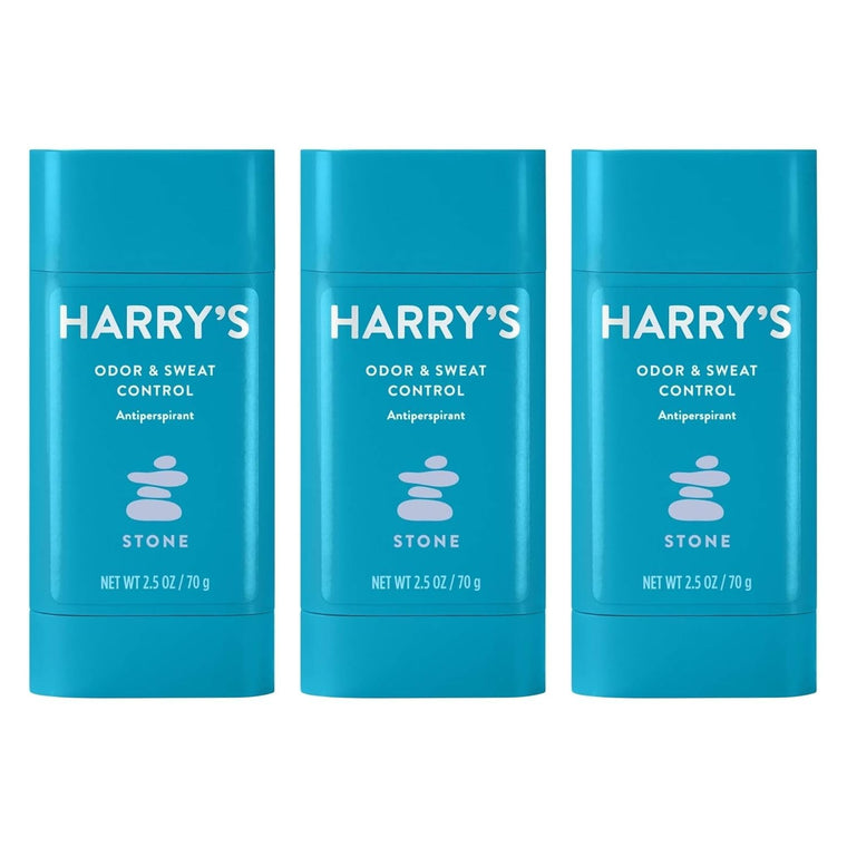 WHOLESALE HARRY'S ODOR & SWEAT CONTROL ANTIPERSPIRANT DEODORANT 2.5 OZ (PACK OF 3) - STONE - 48 PIECE LOT