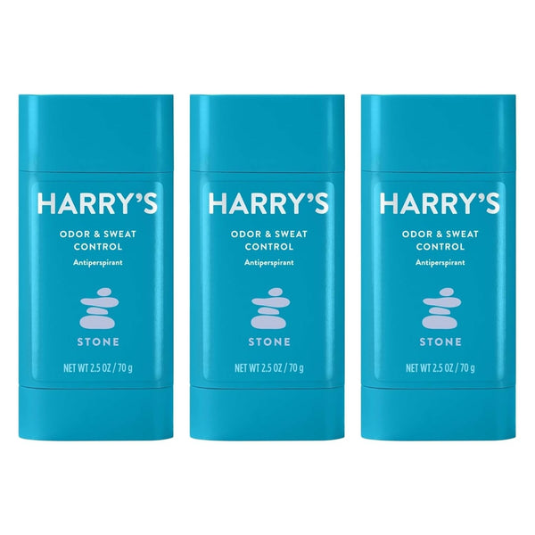 WHOLESALE HARRY'S ODOR & SWEAT CONTROL ANTIPERSPIRANT DEODORANT 2.5 OZ (PACK OF 3) - STONE - 48 PIECE LOT