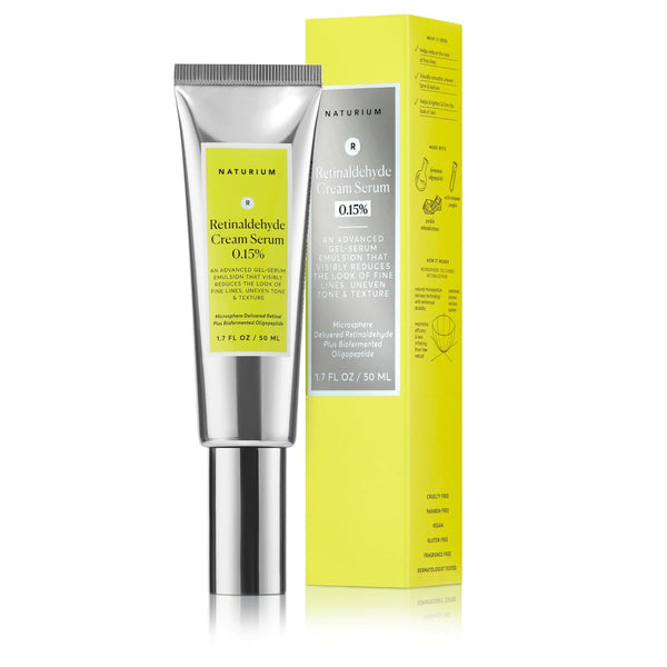 WHOLESALE NATURIUM RETINALDEHYDE CREAM SERUM 0.15%, 1.7 OZ - 48 PIECE LOT