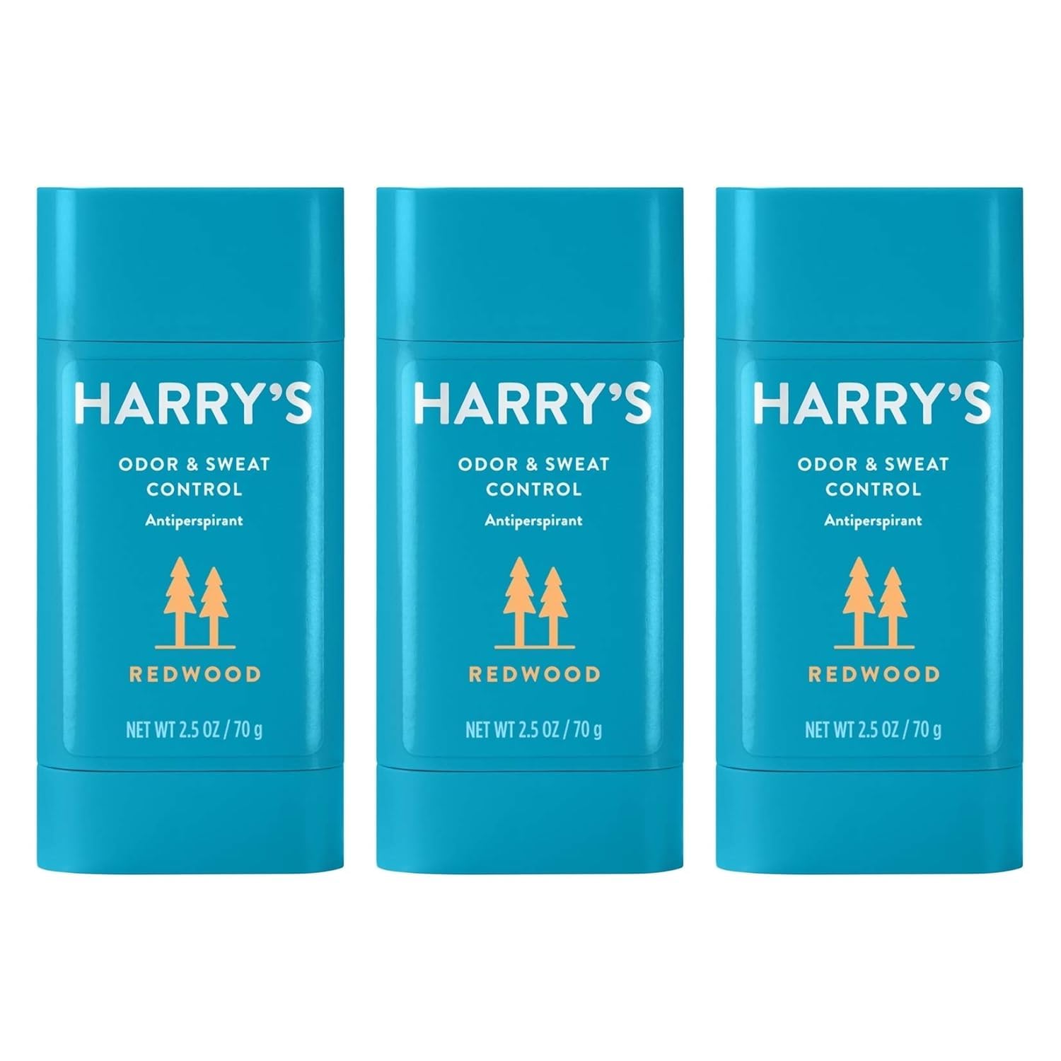 WHOLESALE HARRY'S ODOR & SWEAT CONTROL ANTIPERSPIRANT DEODORANT 2.5 OZ (PACK OF 3) - REDWOOD - 48 PIECE LOT