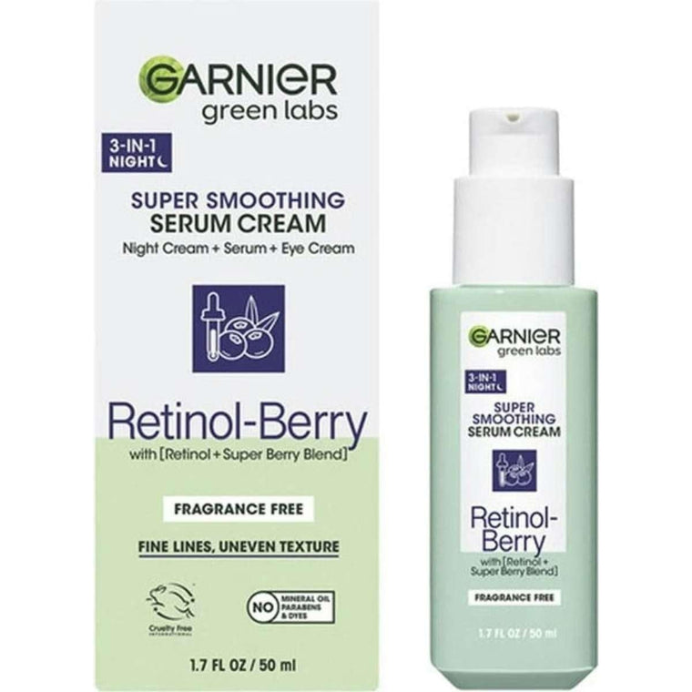 WHOLESALE GARNIER GREEN LABS SUPER SMOOTHING SERUM CREAM RETINOL-BERRY 1.7 OZ - 48 PIECE LOT