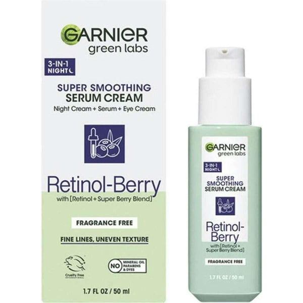 WHOLESALE GARNIER GREEN LABS SUPER SMOOTHING SERUM CREAM RETINOL-BERRY 1.7 OZ - 48 PIECE LOT