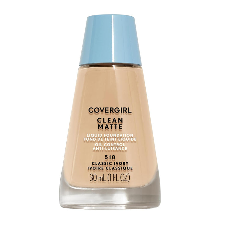 WHOLESALE COVERGIRL CLEAN MATTE LIQUID FOUNDATION 1 OZ - CLASSIC IVORY 510 - 72 PIECE LOT