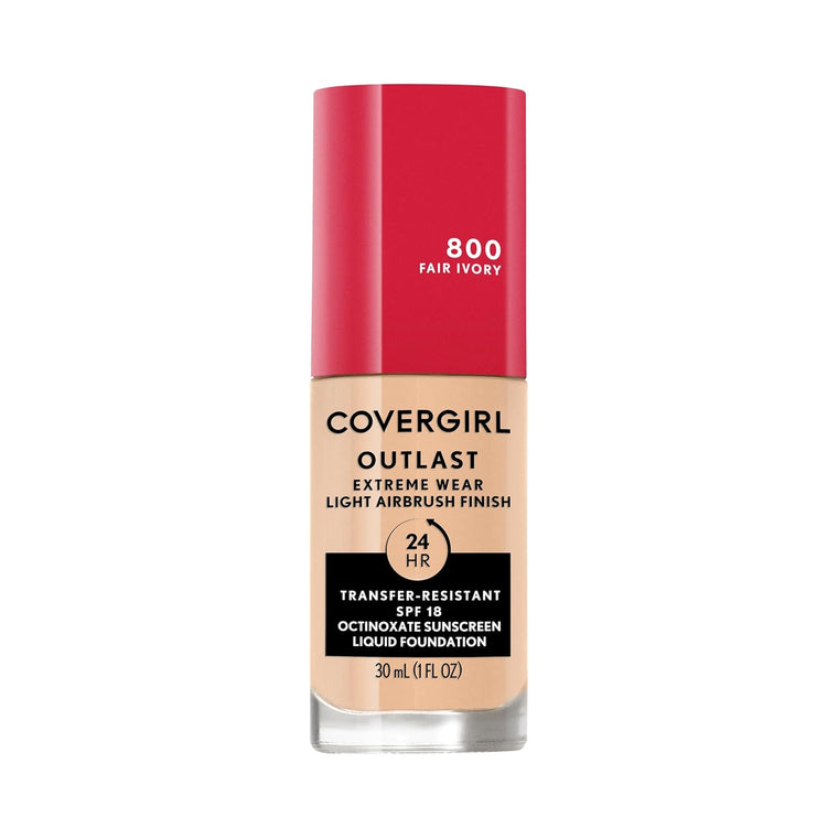 WHOLESALE COVERGIRL OUTLAST EXTREME WEAR 3-IN-1 FOUNDATION 1 OZ - FAIR IVORY 800 - 72 PIECE LOT