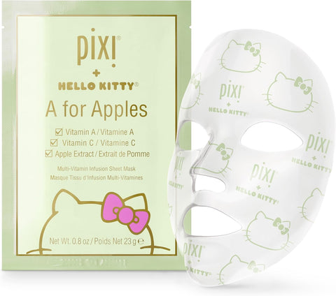 WHOLESALE PIXI + HELLO KITTY A FOR APPLES SHEET MASK - 3 MASKS - 48 PIECE LOT