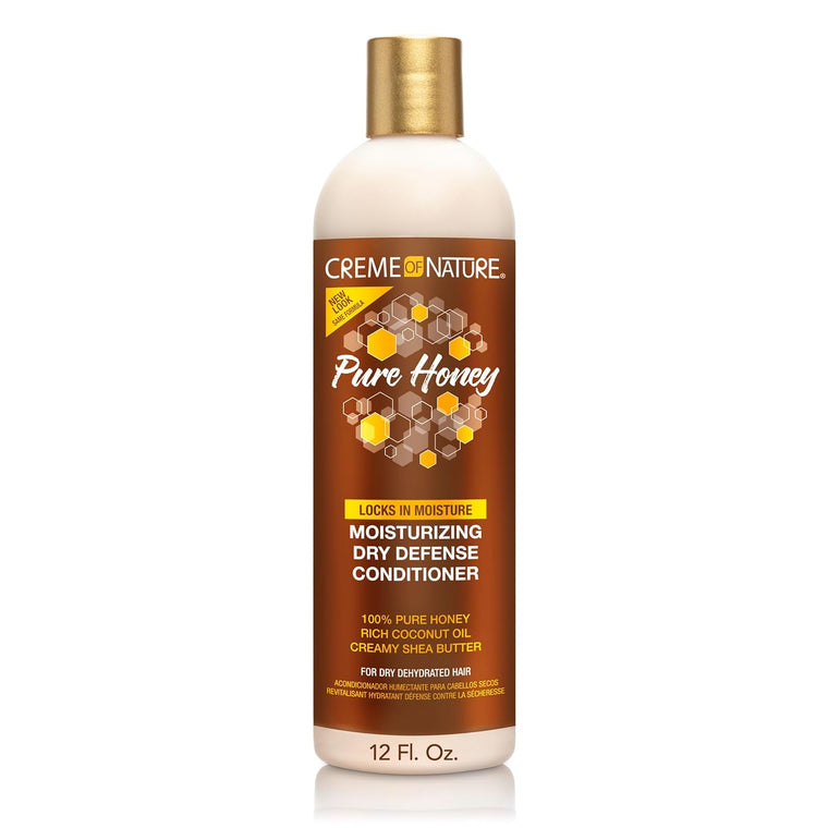 WHOLESALE CREME OF NATURE PURE HONEY MOISTURIZING DRY DEFENSE CONDITIONER 12 OZ - 48 PIECE LOT