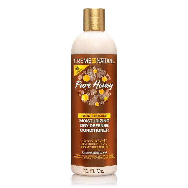 WHOLESALE CREME OF NATURE PURE HONEY MOISTURIZING DRY DEFENSE CONDITIONER 12 OZ - 48 PIECE LOT