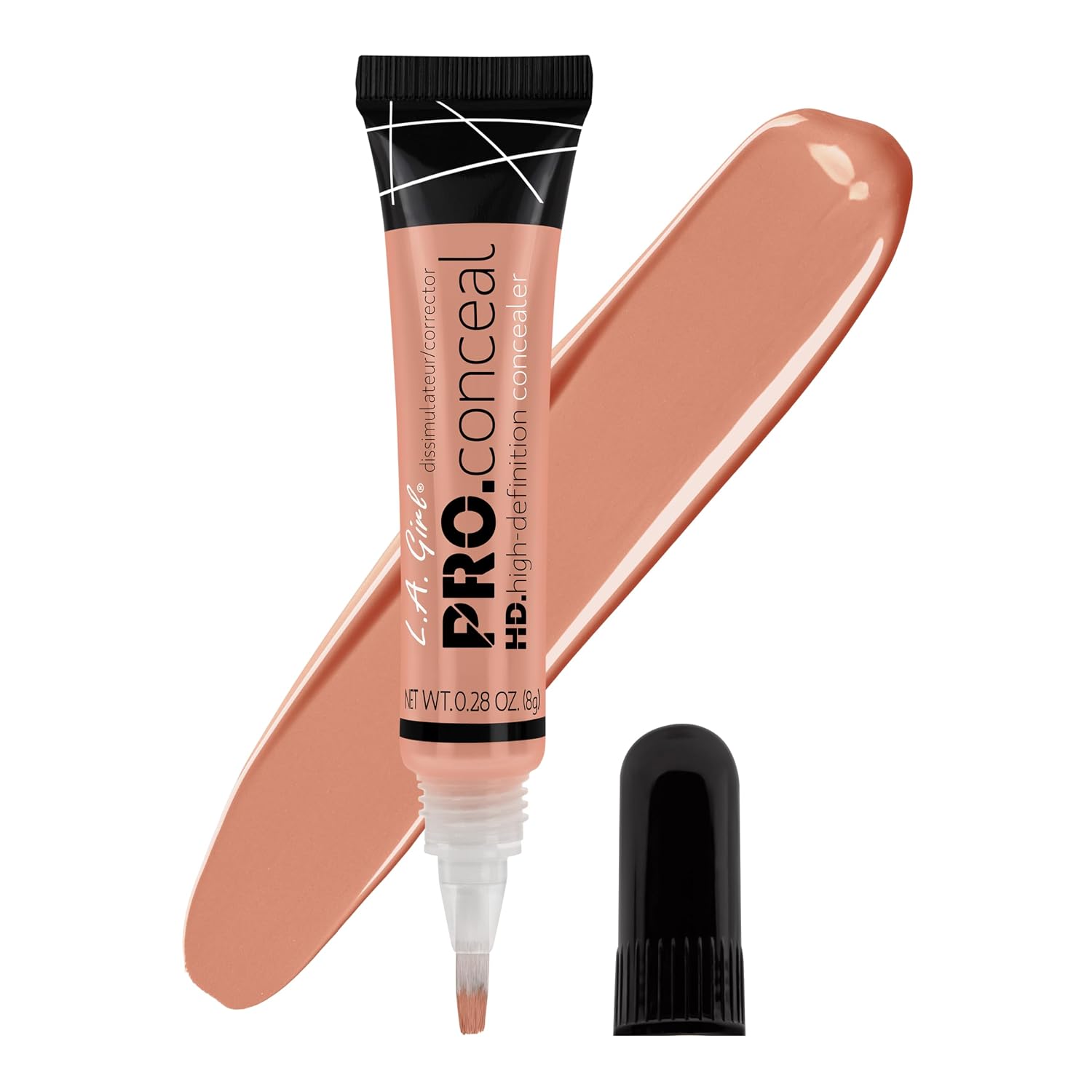 WHOLESALE L.A. GIRL PRO CONCEALER HD HIGH-DEFINITION CONCEALER 0.28 OZ - PEACH CORRECTOR - 72 PIECE LOT