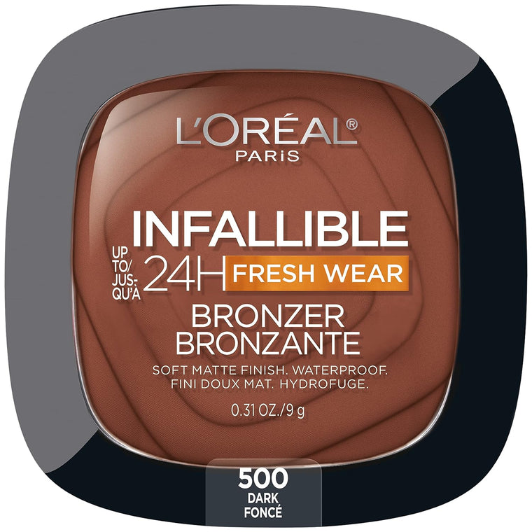 WHOLESALE LOREAL INFALLIBLE 24H FRESH WEAR BRONZER BRONZER 0.31 OZ - DARK 500 - 72 PIECE LOT