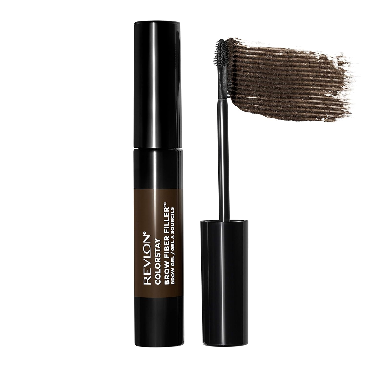 WHOLESALE REVLON COLORSTAY BROW FIBER FILLER BROW GEL 0.23 OZ - DARK BROWN 305 - 48 PIECE LOT