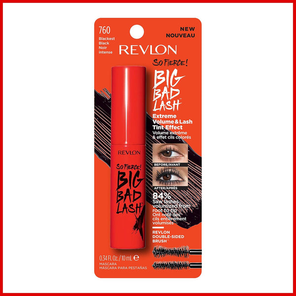 WHOLESALE REVLON SO FIERCE! BIG BAD LASH MASCARA 0.34 OZ - BLACKEST BLACK 760 - 48 PIECE LOT