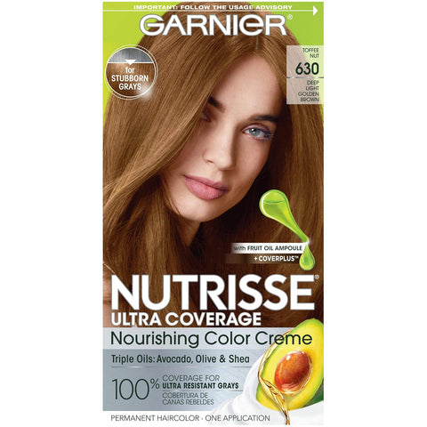 WHOLESALE GARNIER NUTRISSE ULTRA COLOR NOURISHING HAIR COLOR CREME - DEEP LIGHT GOLDEN BROWN 630 - 48 PIECE LOT