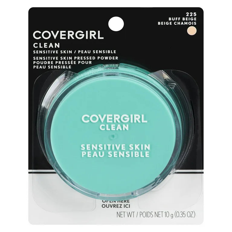 WHOLESALE COVERGIRL CLEAN SENSITIVE SKIN PRESSED POWDER 0.44 OZ - BUFF BEIGE 225 - 72 PIECE LOT