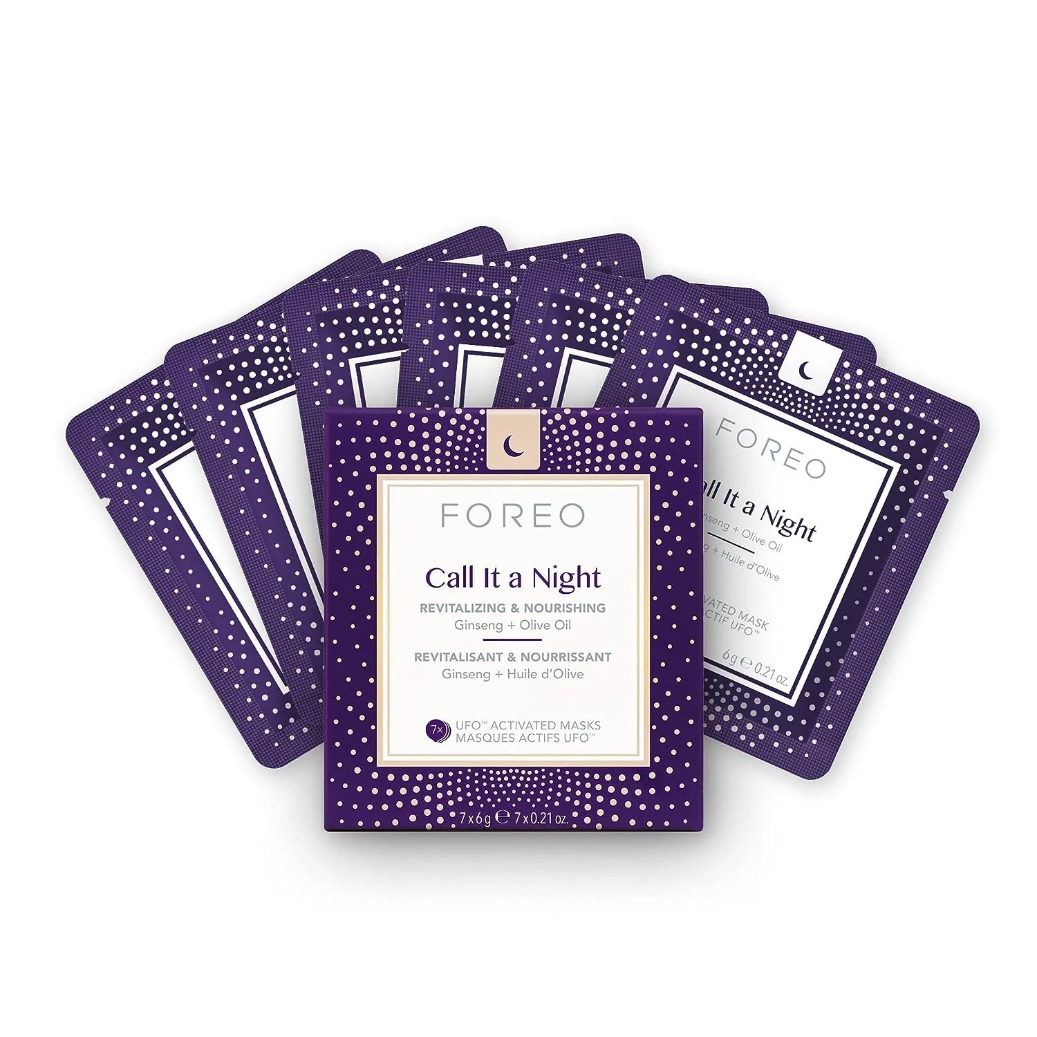 WHOLESALE FOREO CALL IT A NIGHT REPLENISHING UFO ACTIVATED MASKS - 7 COUNT - 48 PIECE LOT