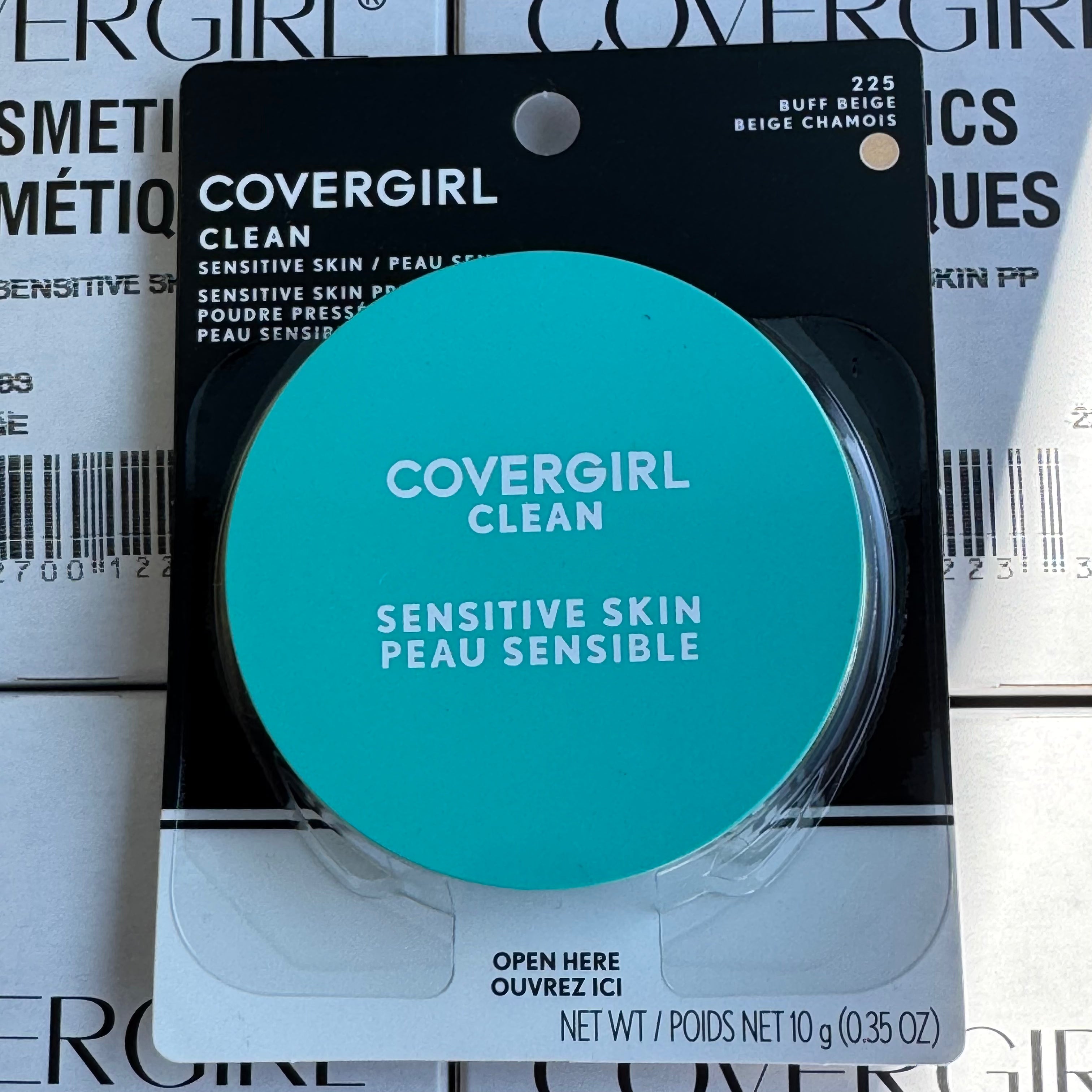 WHOLESALE COVERGIRL CLEAN SENSITIVE SKIN PRESSED POWDER 0.44 OZ - BUFF BEIGE 225 - 72 PIECE LOT