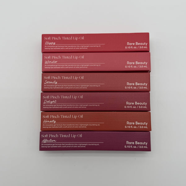WHOLESALE RARE BEAUTY SOFT PINCH TINTED LIP OIL PACKAGE #5 - ASSORTED COLORS - 48 PIECE LOT