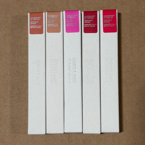 WHOLESALE HAUS LABS BY LADY GAGA LE MONSTER LIP CRAYON PACKAGE #1 - ASSORTED COLORS - 50 PIECE LOT