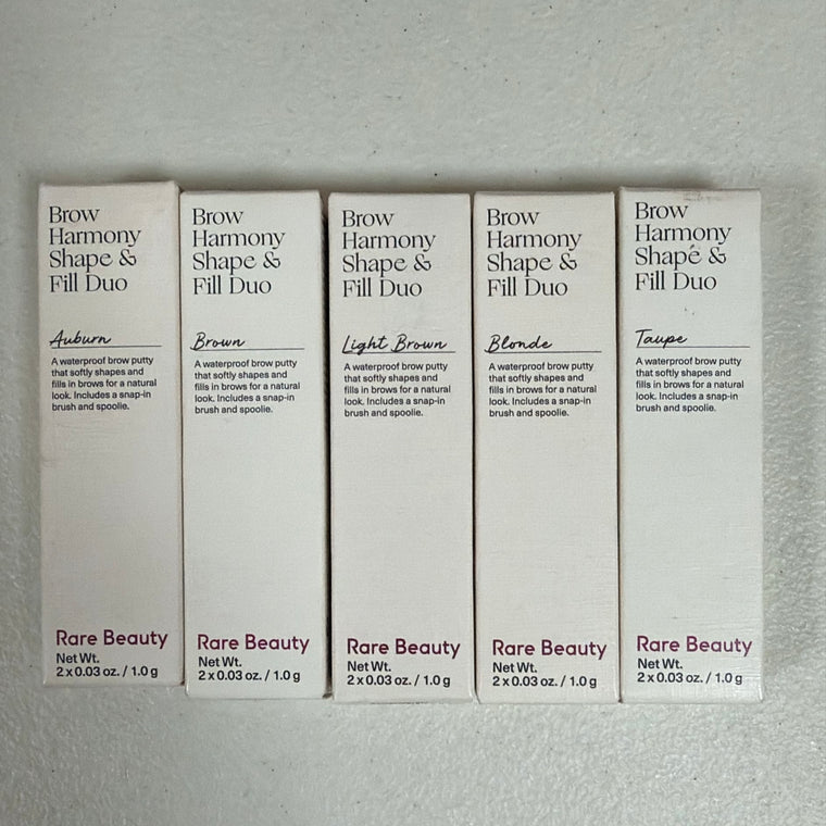WHOLESALE RARE BEAUTY BROW HARMONY SHAPE & FILL DUO - ASSORTED COLORS - 48 PIECE LOT